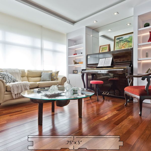 Brazilian Cherry (Jatoba) Solid Flooring 5″ Prefinished Satin, $5.93 sqft For Cheap