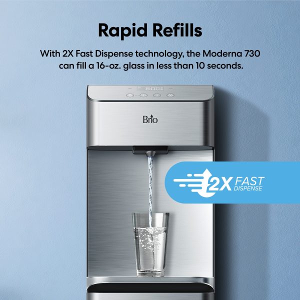 Brio Moderna 730 Series Self-Cleaning Bottom Load Water Cooler For Sale - Image 4
