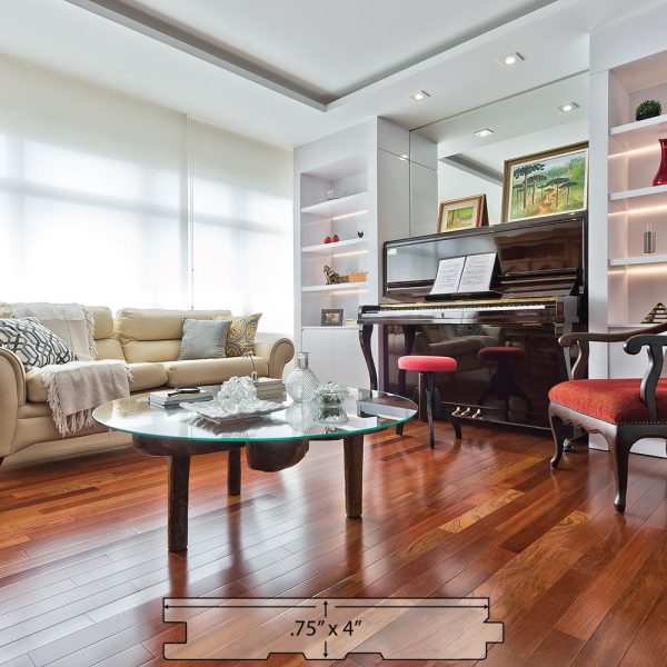 Brazilian Cherry (Jatoba) Solid Flooring 4″ Prefinished Satin, $6.24 sqft Hot on Sale