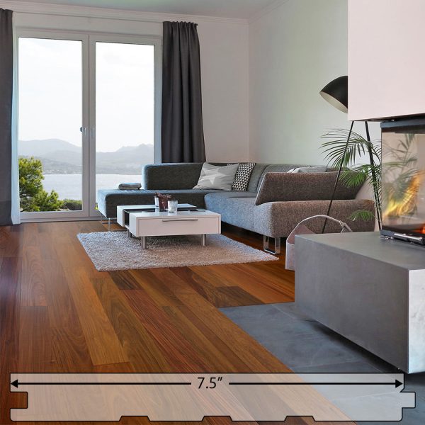 Ipe (Brazilian Walnut) Engineered Flooring 7.5″ Prefinished Satin, $6.78 sqft Hot on Sale