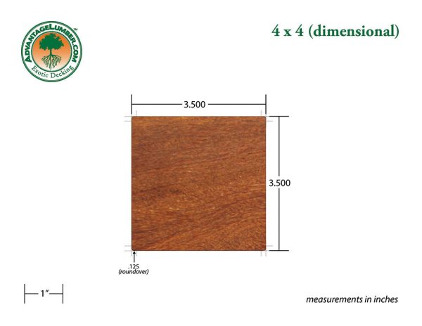 4 x 4 Golden Mahogany™ (Yellow Balau) Wood Cheap - Image 2