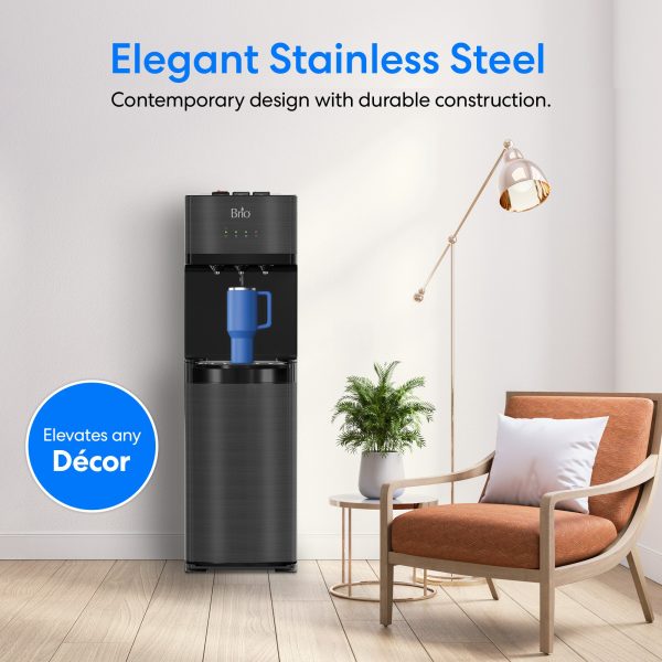 Brio 500 Series Self-Cleaning Black Stainless Bottom Load Water Cooler Sale - Image 5