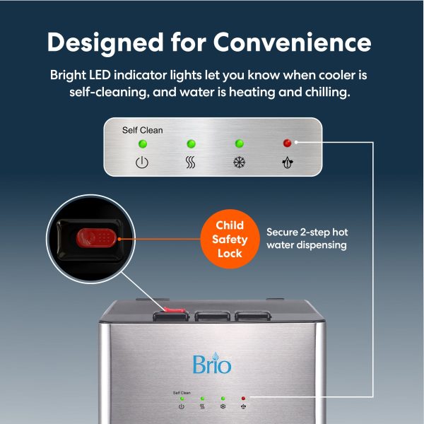 Brio 500 Series 4-Stage UF Bottleless Water Cooler Online Hot Sale - Image 5