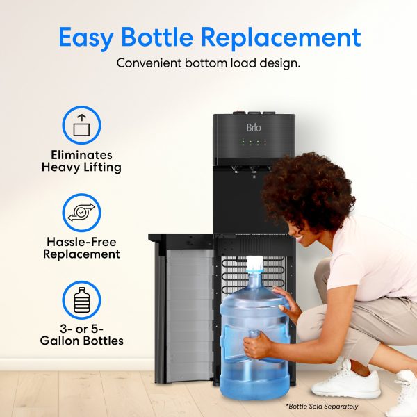 Brio 500 Series Self-Cleaning Black Stainless Bottom Load Water Cooler Sale - Image 4