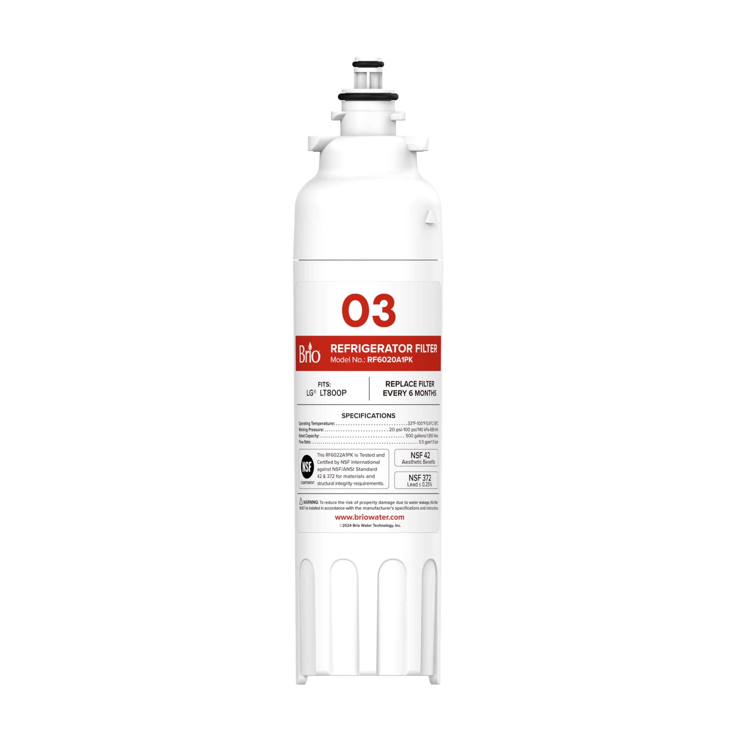 Brio 6020A Refrigerator Filter – Compatible with LG LT800P, ADQ73613401, Kenmore 9490, 46-9490, ADQ73613402 Online Hot Sale