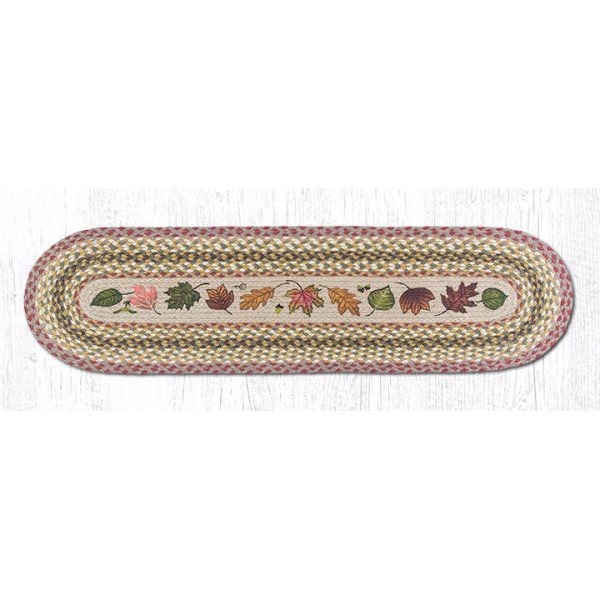 Braided Table Runner Leaves OP-24 For Sale - Image 2