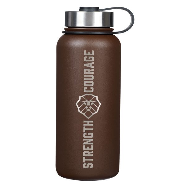 Strength and Courage Stainless Steel Water Bottle FLS105 Hot on Sale
