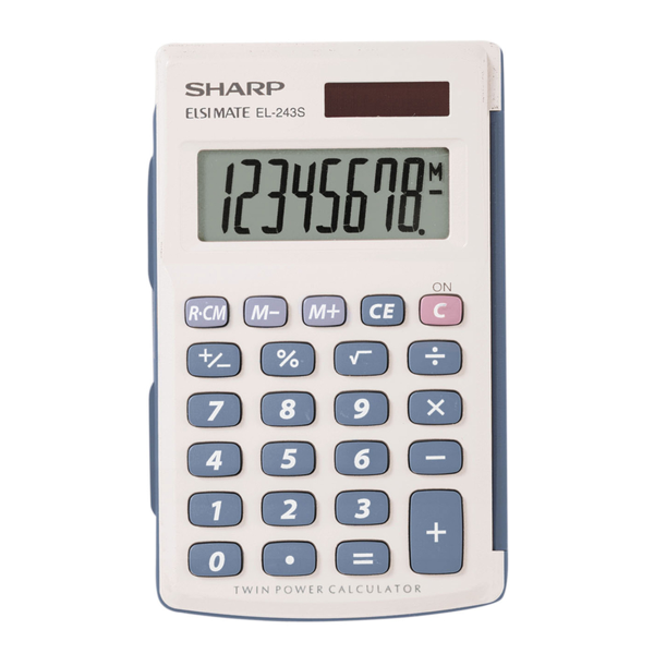 8 digit Solar Powered Pocket Calculator EL243SB Fashion