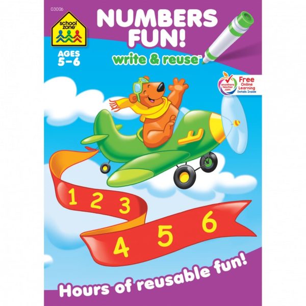 Numbers Fun! Write and Reuse Workbook 03006 Hot on Sale